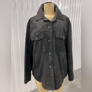 NWT $299 Long Sleeve Button Front Lambskin Jacket